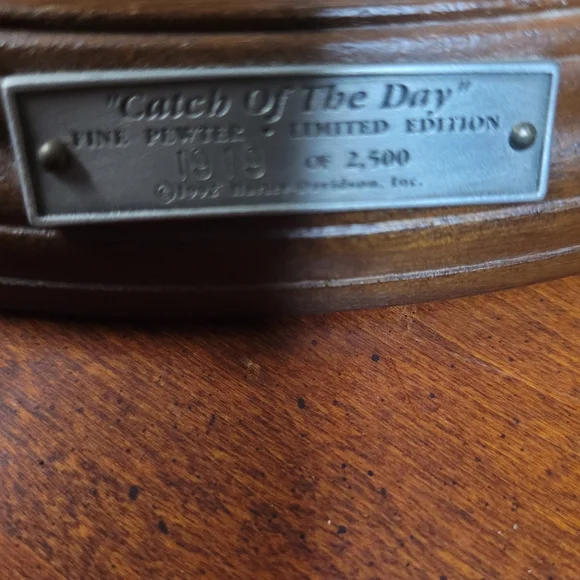 1992 Fine Pewter Harley Davidson Silver Motorcycle Sculpture #1919 Of 2,500 - Picture 4 of 9